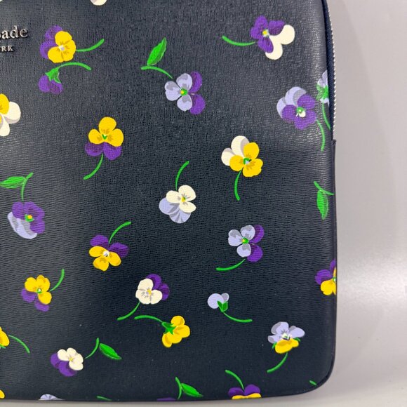 NWOT Kate Spade New York Staci Pansy Toss Printed Laptop Sleeve - Picture 3 of 10